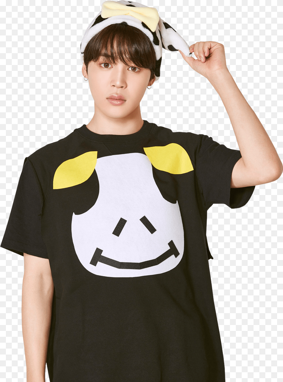 Jimin Bts Btsjimin Parkjimin Overlays Jimin Baby Cow, Clothing, T-shirt, Boy, Child Png