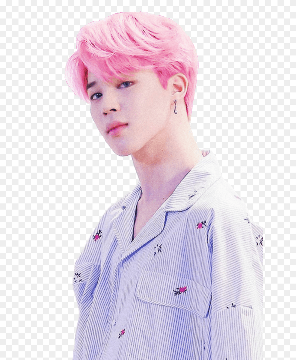 Jimin Bts Btsjimin Parkjimin Pink Jimin Pink Hair, Boy, Person, Male, Teen Free Png Download