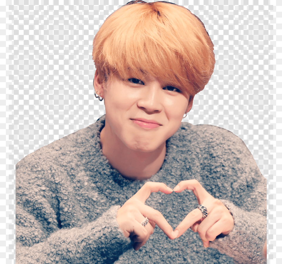 Jimin Forming A Heart, Portrait, Photography, Face, Person Png