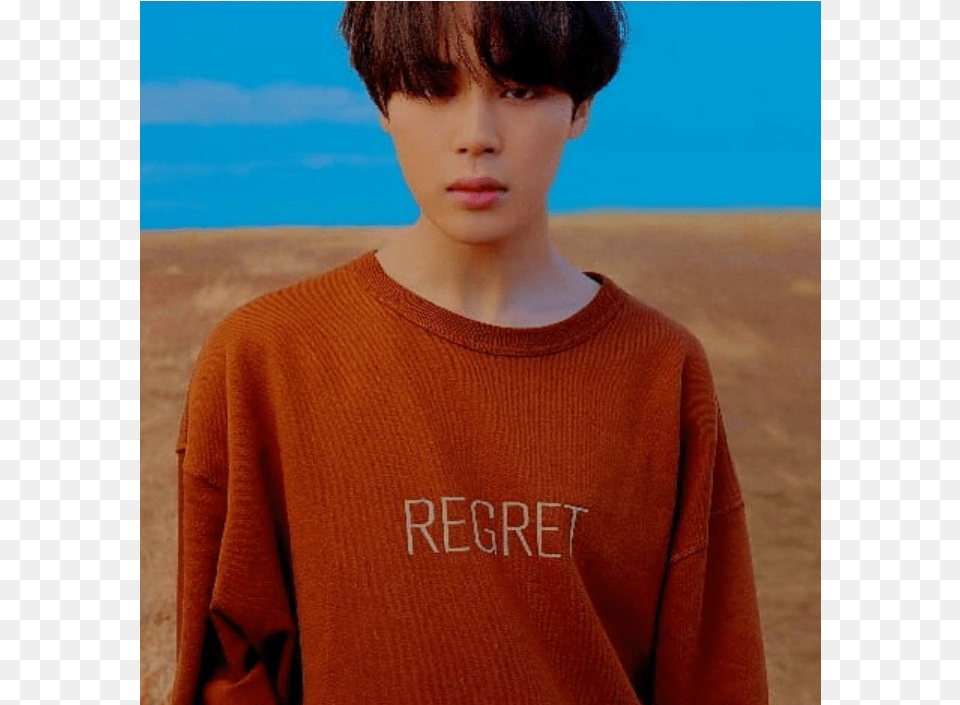 Jimin Regret Sweater, Clothing, Knitwear, Face, Head Free Transparent Png