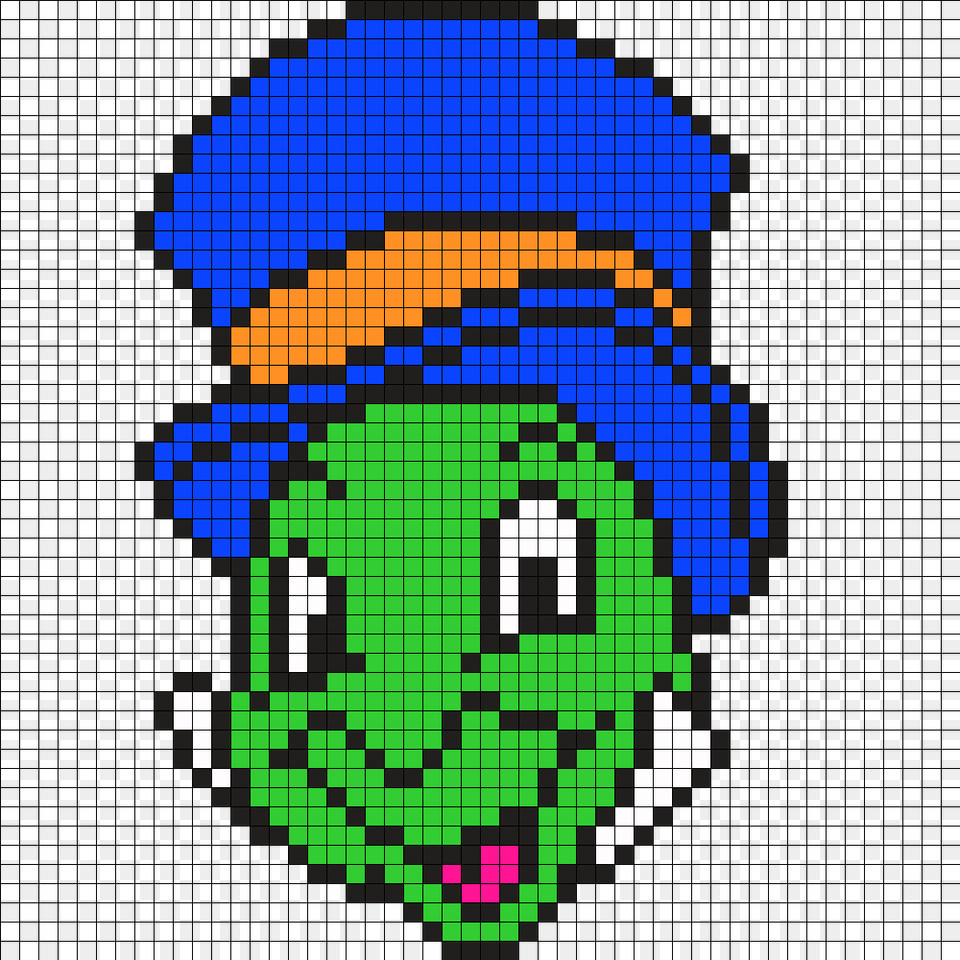 Jiminy Cricket Perler Beads, Art, Green, Person, Face Free Png