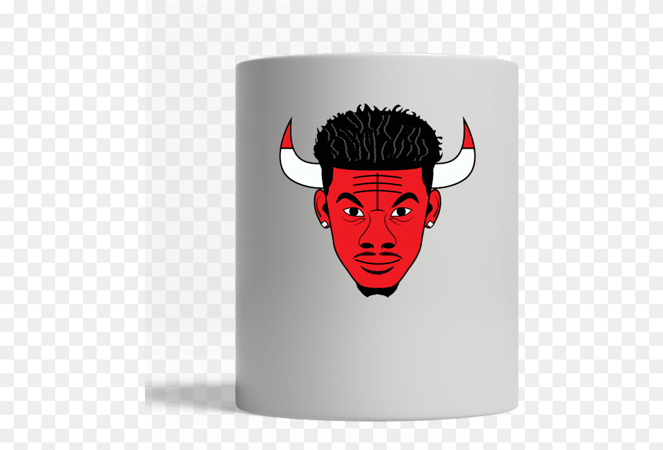 Jimmy Butler Chicago Bull Horn Mug Illustration, Animal, Face, Head, Mammal Png