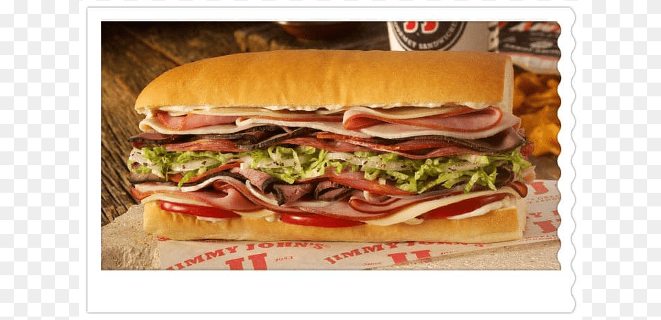 Jimmy John Sandwich, Burger, Food, Meat, Pork Free Png Download