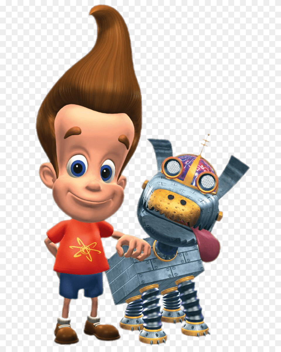 Jimmy Neutron And His Robotic Dog Goddard, Baby, Person, Face, Head Png Image