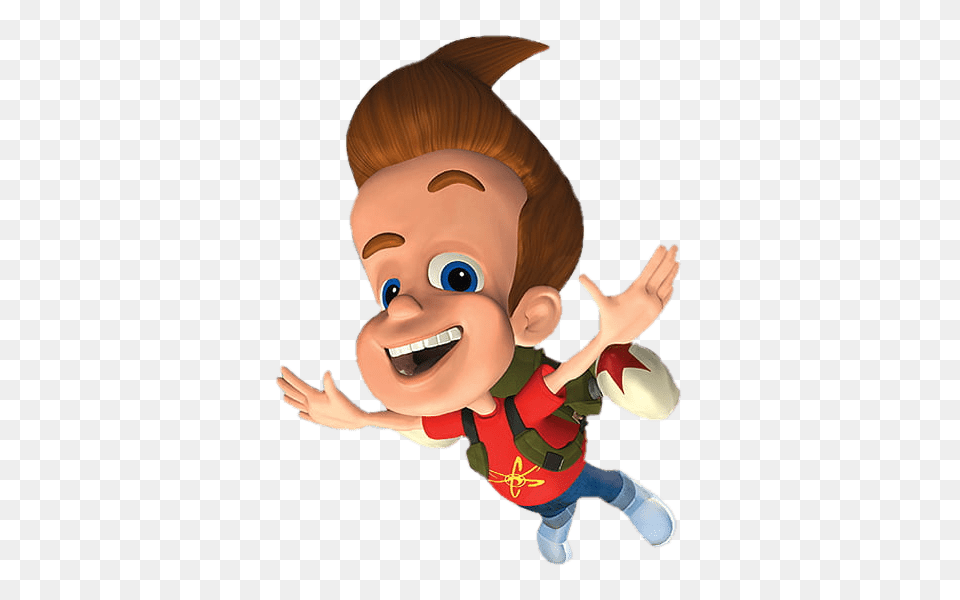 Jimmy Neutron Flying, Cartoon, Baby, Person, Face Free Transparent Png