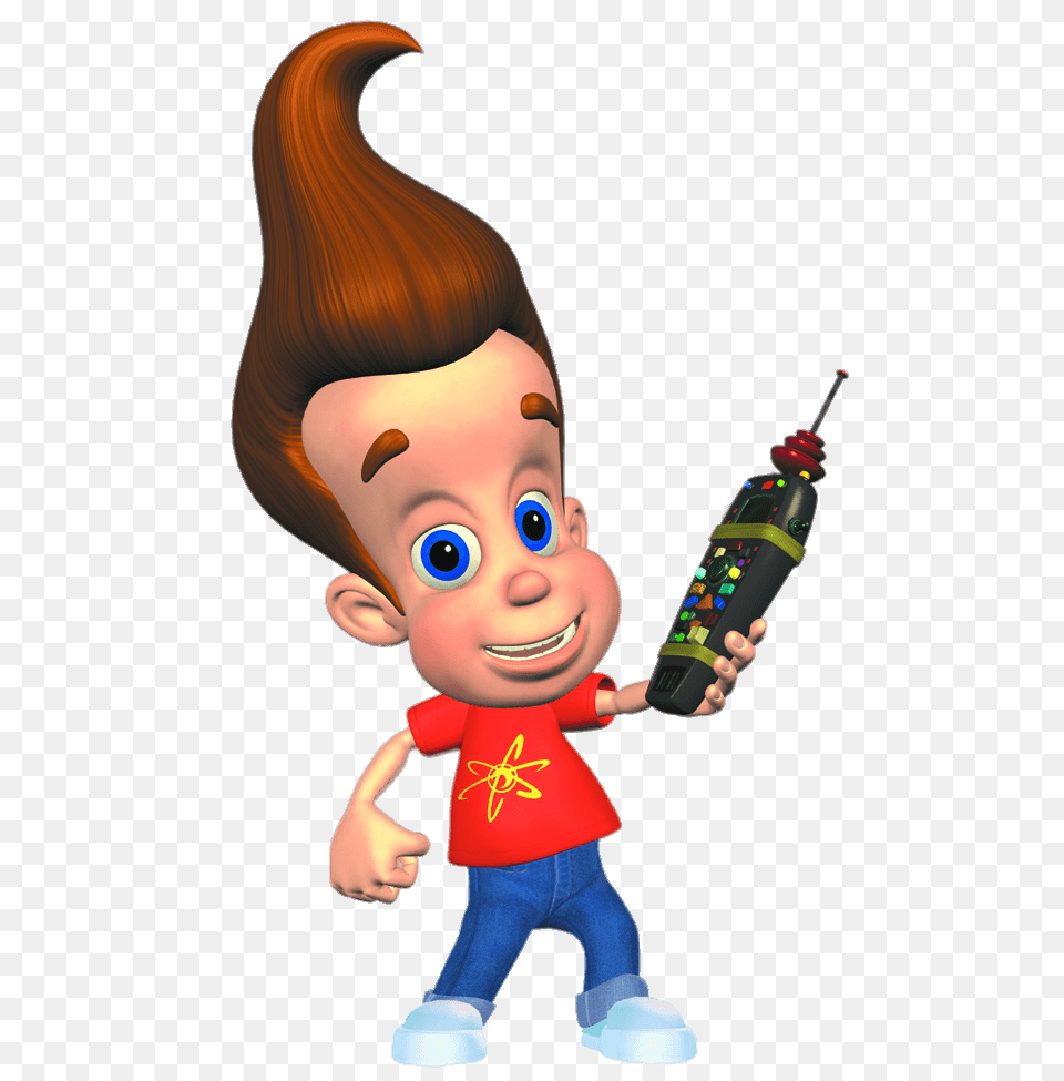 Jimmy Neutron Holding Remote, Doll, Toy, Cartoon, Face Png Image