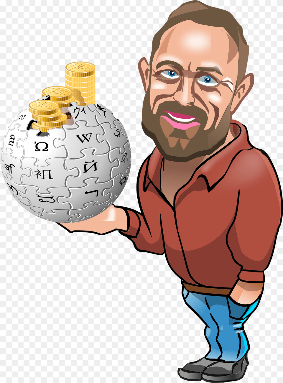 Jimmy Wales Clipart, Sphere, Person, Photography, Face Png