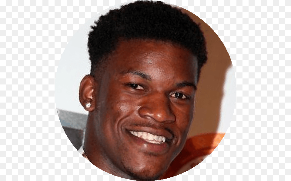 Jimmybutler Jheri Curl, Smile, Person, Face, Happy Free Png Download
