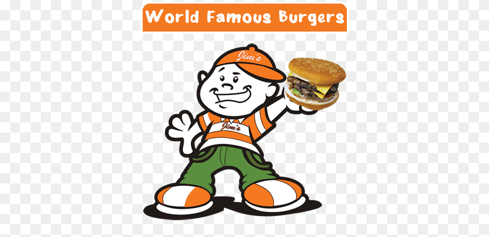 Jims Burgers, Burger, Food, Advertisement, Baby Free Transparent Png