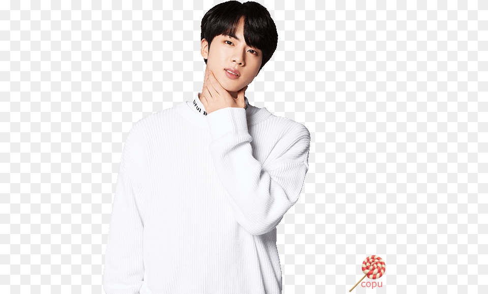 Jin Bts Background Seokjin White, Clothing, Long Sleeve, Sleeve, Sweets Free Png