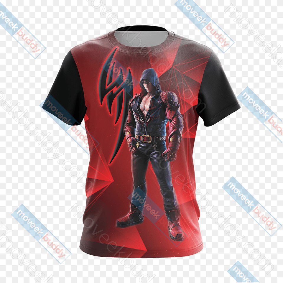 Jin Kazama Unisex 3d T Shirt Tekken, Clothing, T-shirt, Person, Jeans Png