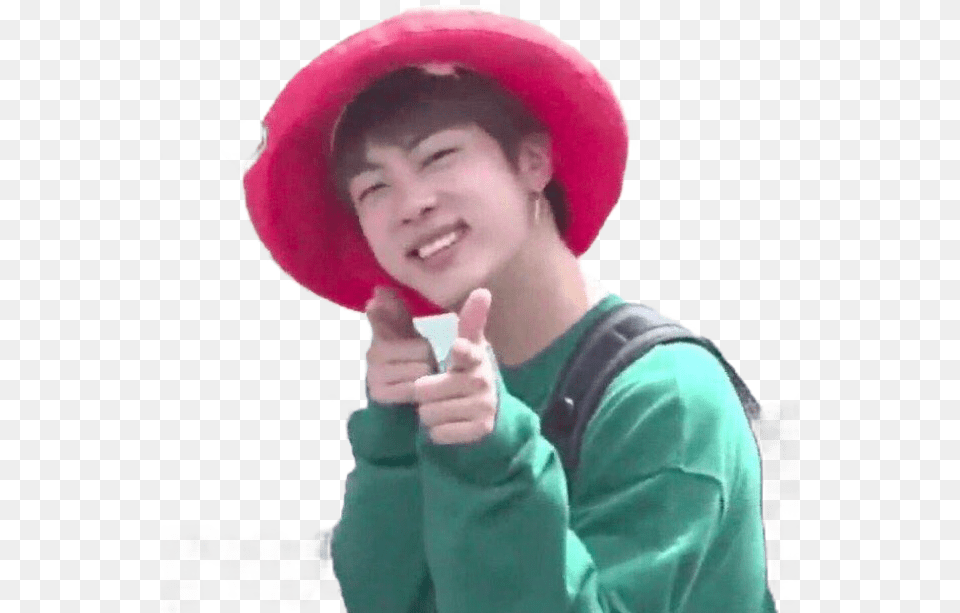 Jin Kimseokjin Bts Btsmeme Btsmemes Kpop Korea Happy Bts Heart Meme Jin, Body Part, Portrait, Photography, Person Free Png