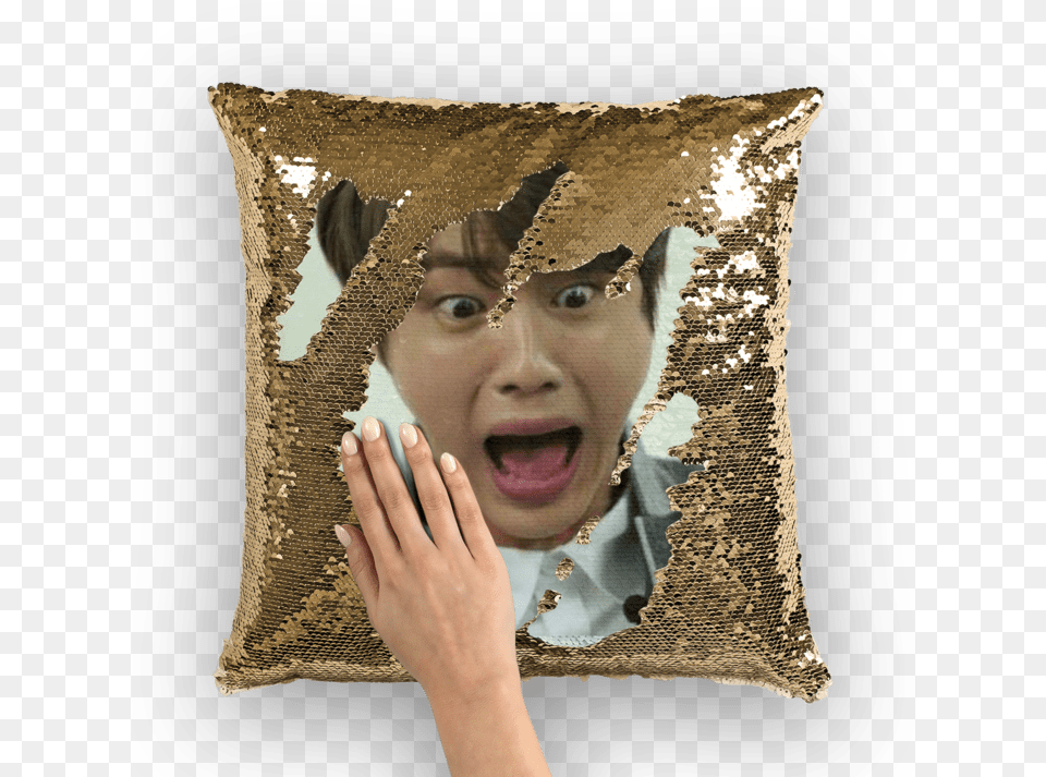 Jin Magic Pillow Sequin Cushions, Cushion, Home Decor, Baby, Face Png