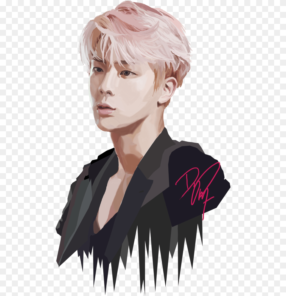 Jin Transparent Pink Bts Transparent, Adult, Portrait, Photography, Person Free Png