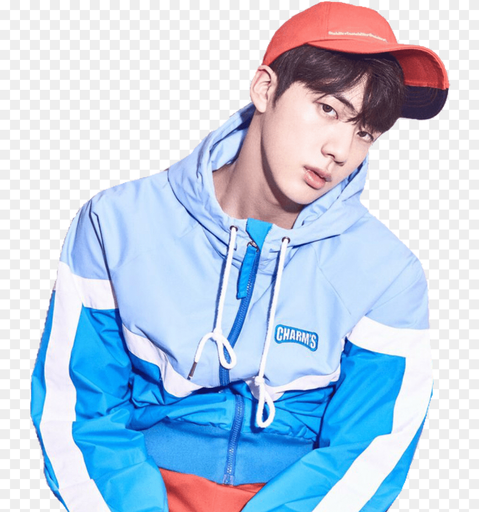 Jin Worldwidehandsome Bts Kpop Idol Jin Love Yourself Era, Jacket, Clothing, Coat, Sweater Png Image