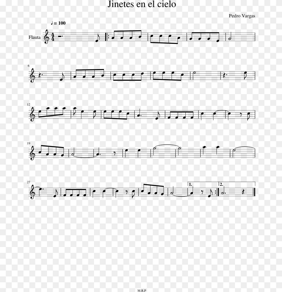 Jinetes En El Cielo Sheet Music For Piano Flute Download Herman39s Habit Sheet Music, Gray Free Png