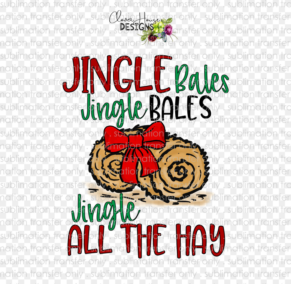 Jingle All The Hay Jingle Bales, Greeting Card, Envelope, Mail, Pattern Png