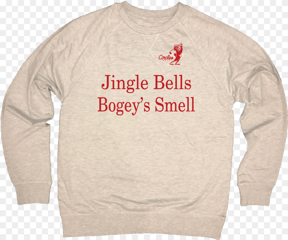 Jingle Bells Bogeyquots Smell Sweatshirt Long Sleeved T Shirt, Clothing, Hoodie, Knitwear, Long Sleeve Png
