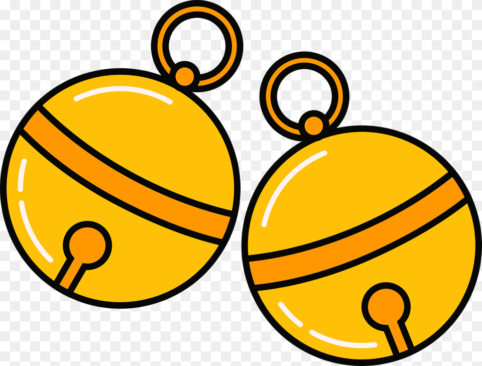 Jingle Bells Clipart, Gold, Sphere, Accessories, Earring Free Png Download