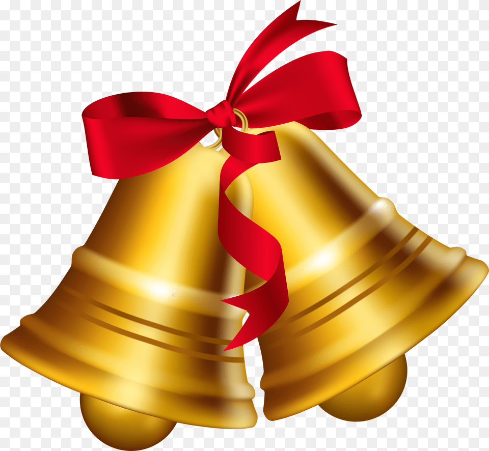 Jingle Bells Golden Transparent Christmas Bells High Resolution Png