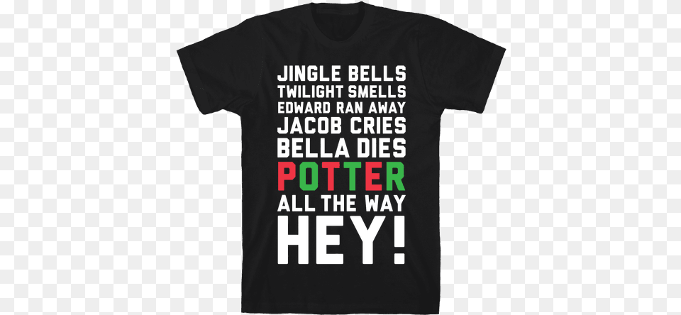 Jingle Bells Twilight Smells Mens T Shirt Harry Potter Jingle Bells Lyrics, Clothing, T-shirt Free Png Download