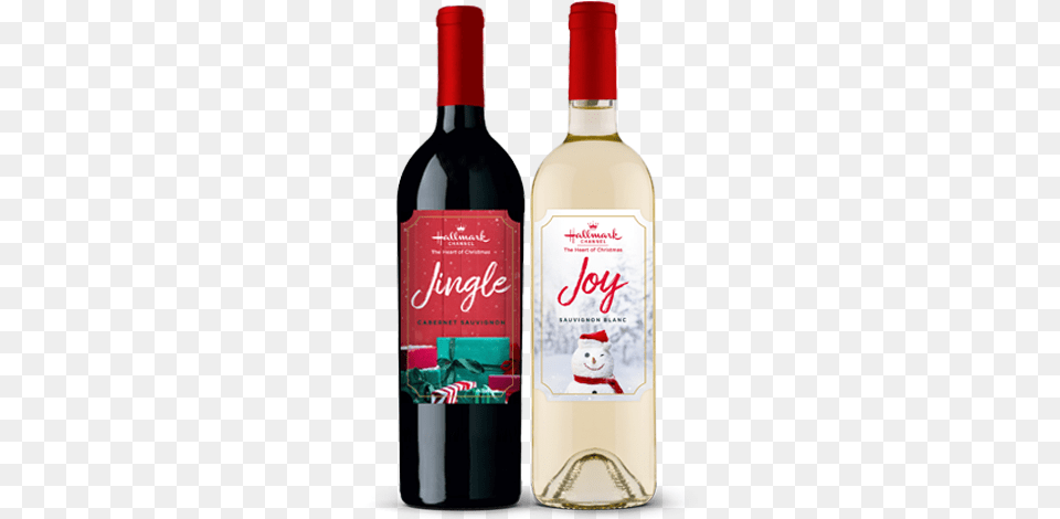 Jingle Red And Joy White Mixed 2 Bottle Pack U2013 Hallmark Hallmark Christmas Wine, Alcohol, Beverage, Wine Bottle, Liquor Free Png