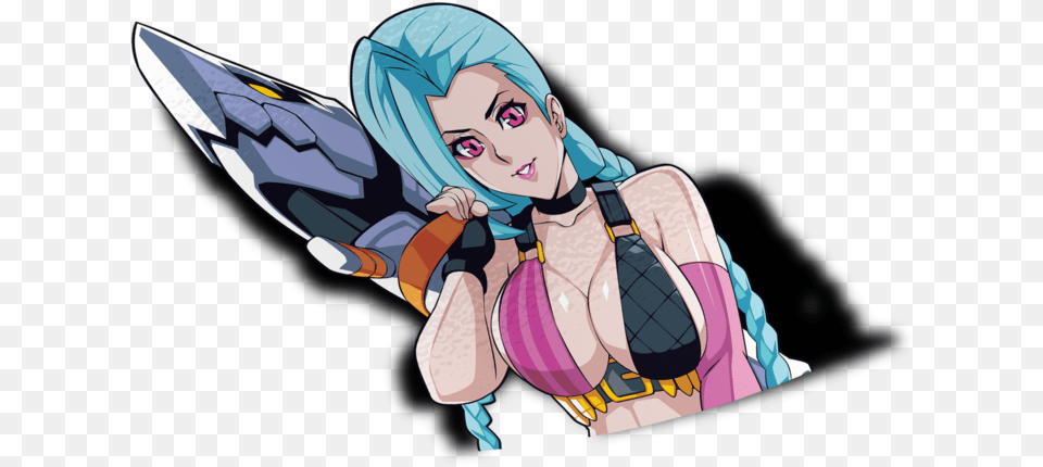 Jinx Peeker Sticker Cartoon, Adult, Person, Female, Woman Png Image