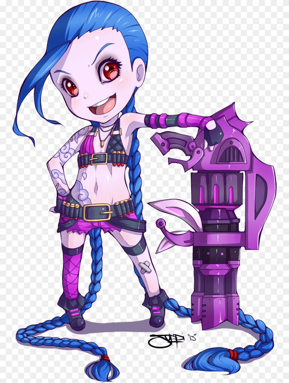 Jinx Hq Jinx League Of Legends Chibi, Book, Comics, Publication, Purple Free Transparent Png