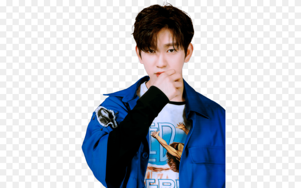 Jinyoung, Person, Jacket, Hand, Finger Png