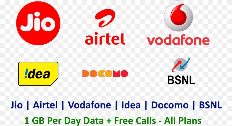 Jio Airtel Vodafone Idea Bsnl Best Plans 1gb Per Free Png Download
