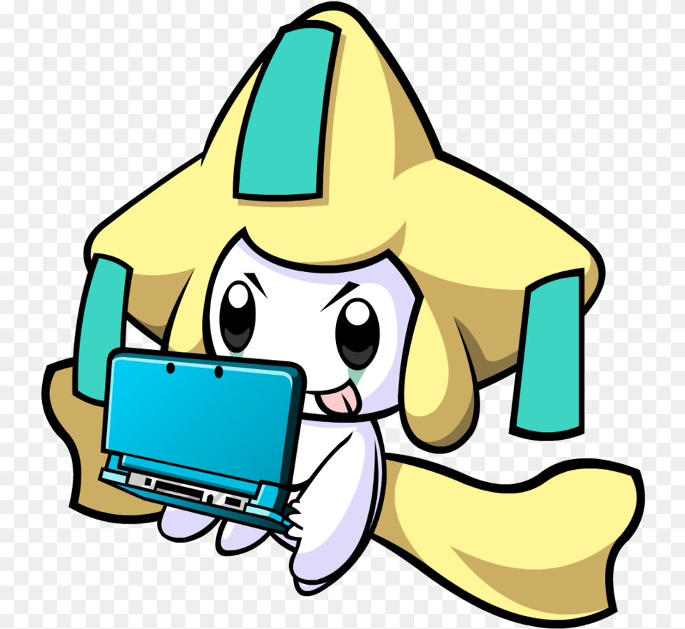 Jirachi Drawing Black And White Jirachi On A, Computer, Electronics, Pc, Laptop Free Png Download