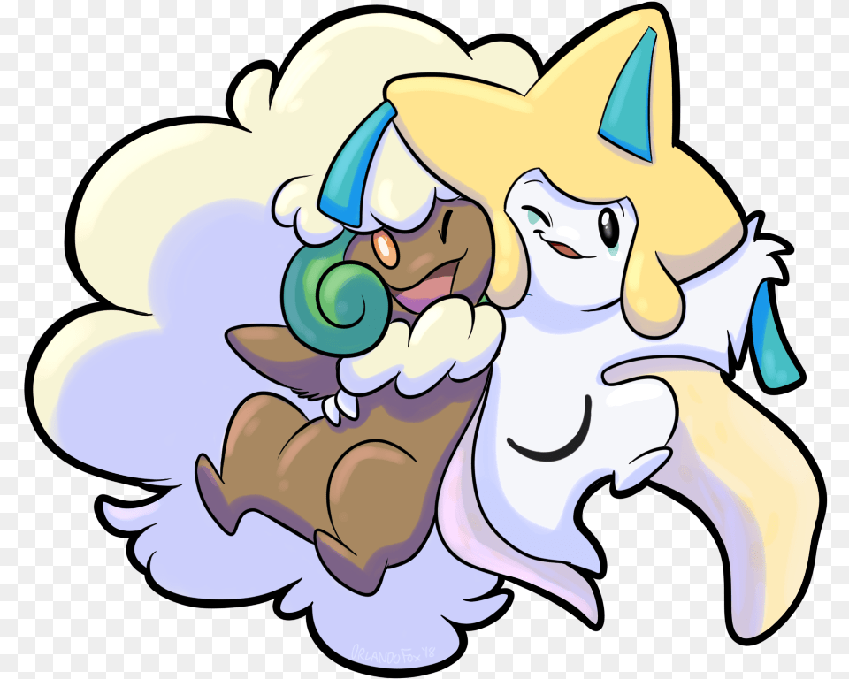 Jirachi Whimsicott, Cartoon, Art, Baby, Person Free Png Download