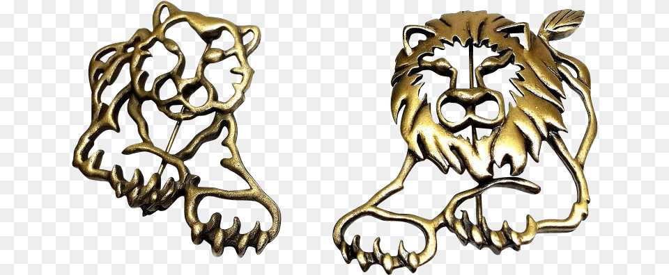Jj Lion Lioness King Queen Jungle 2 Masai Lion, Accessories, Bronze, Jewelry, Earring Png