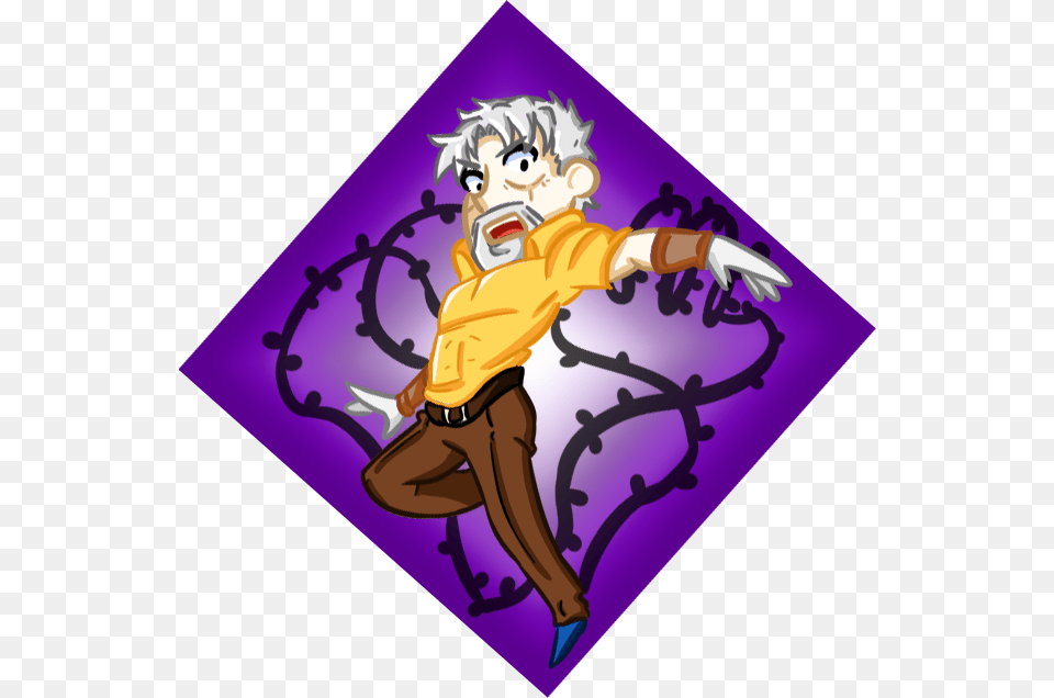 Jjba Joseph Charm Thumbnail, Book, Comics, Publication, Purple Free Transparent Png