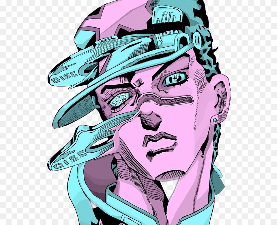 Jjba Jotaro Aesthetic Vaporwave Freetoedit, Publication, Book, Comics, Person Free Png Download