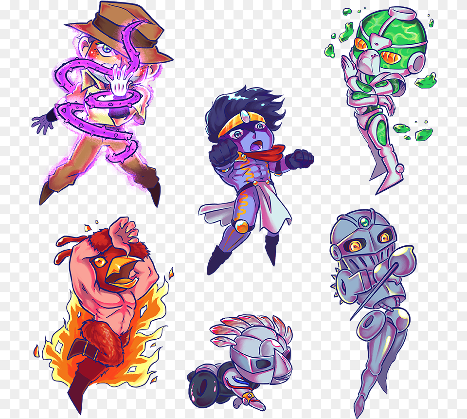 Jjba Stardust Crusaders Jojo Stardust Crusaders Stickers, Art, Publication, Book, Comics Free Png