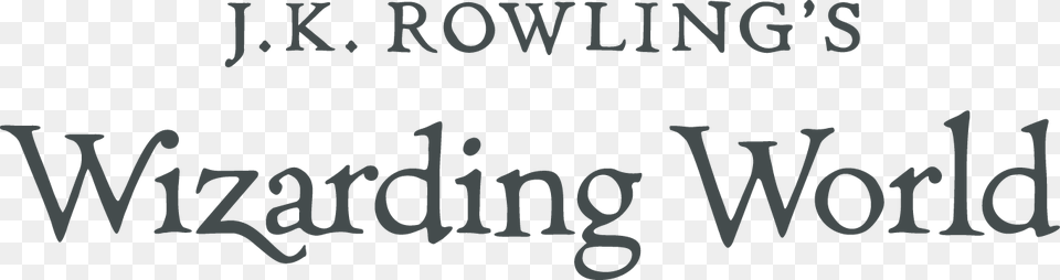 Jk Rowling39s Wizarding World Logo, Text Free Transparent Png