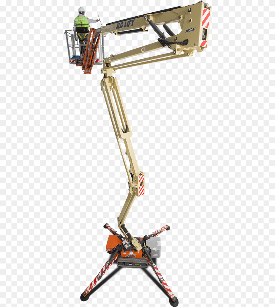 Jlg Compact Crawler Boom Lift X550aj Fireplace, Construction, Construction Crane, Adult, Male Png