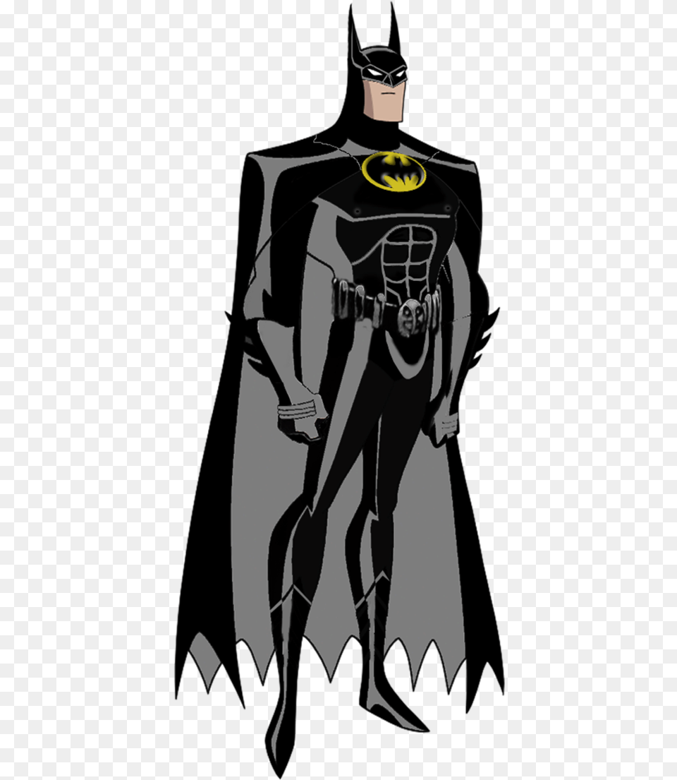 Jlu Batman Forever By Alexbadass All Black Batman Suit, Logo, Person, Man, Male Free Transparent Png