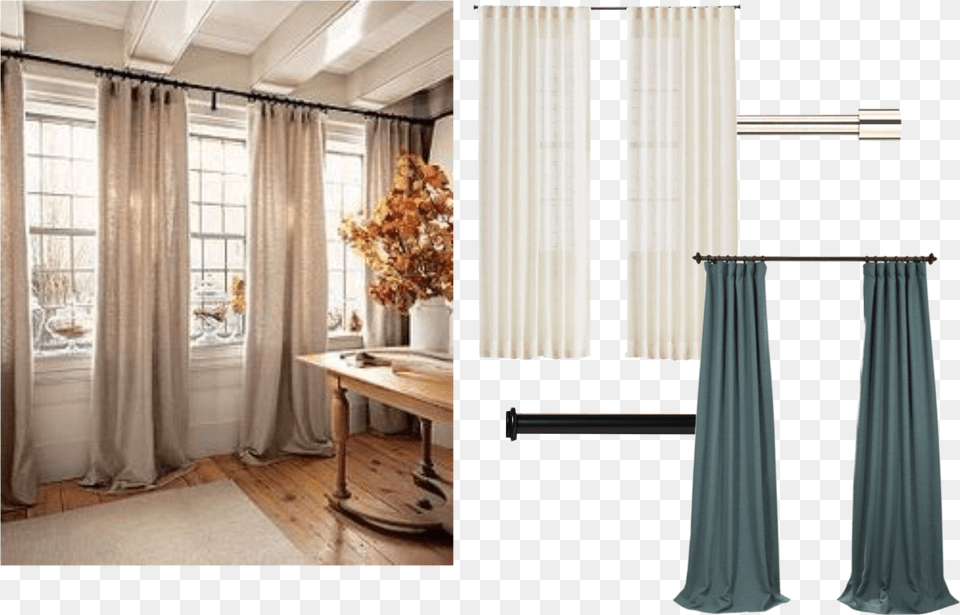 Joanna Gaines Farmhouse Curtains, Curtain, Home Decor, Linen, Door Png Image