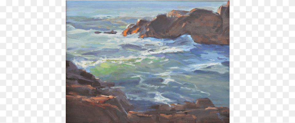 Joanne Lavender Monhegan, Art, Sea, Promontory, Painting Free Png Download