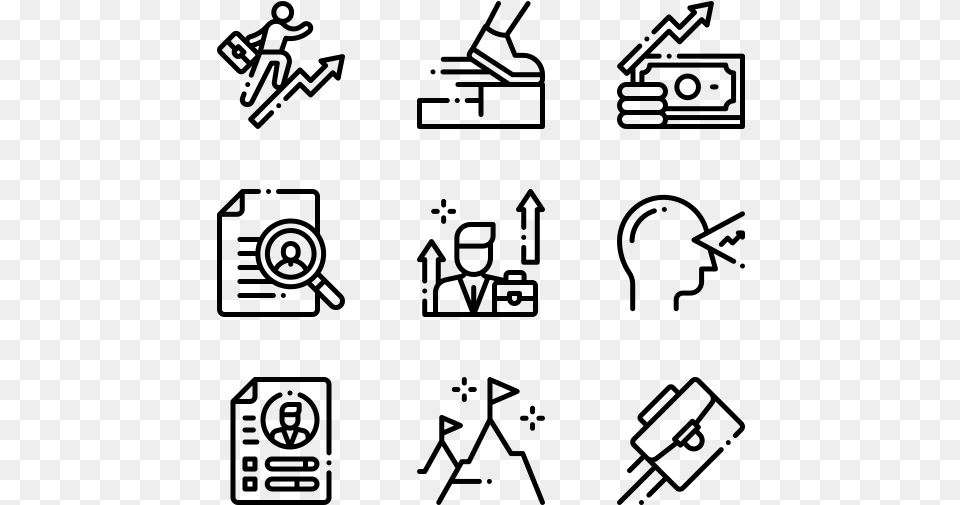 Job Promotion Law Icons, Gray Png