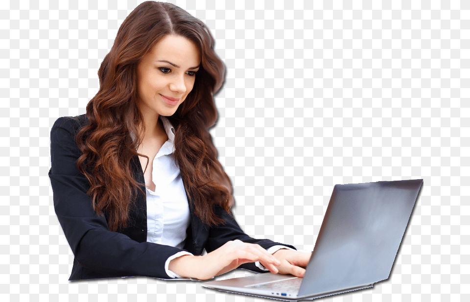 Job Search Skills Girl Using Laptop, Pc, Computer, Electronics, Adult Free Transparent Png