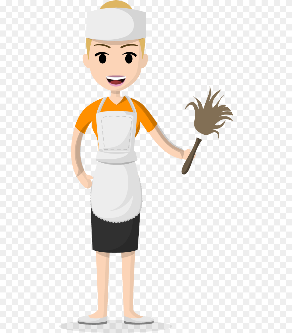 Job Woman Cartoon, Person, Face, Head, Cleaning Free Png Download