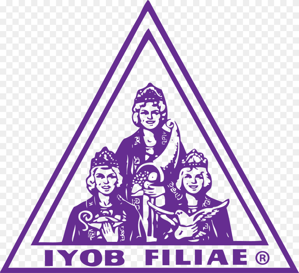 Jobs Triangle Logo Purple Jobie Daughters International Logo, Person, Man, Male, Adult Free Transparent Png