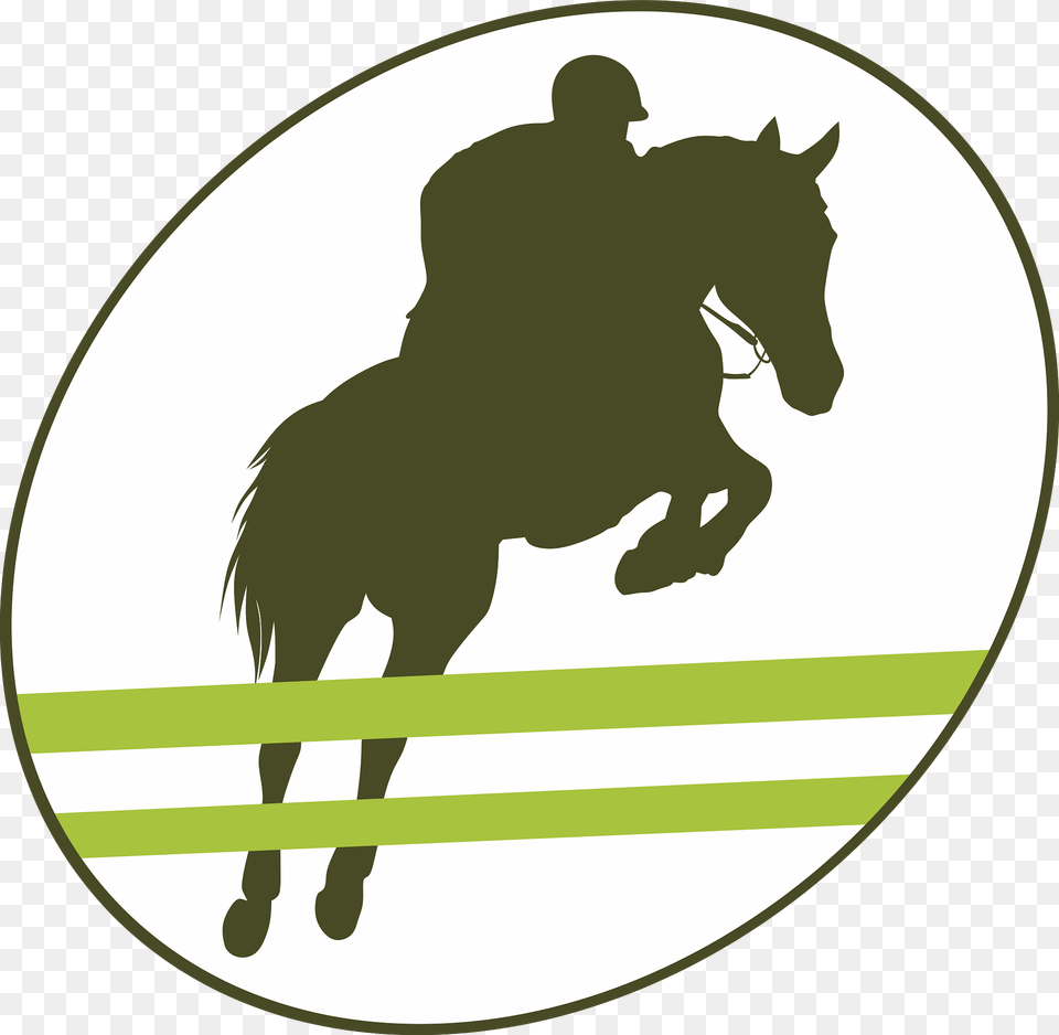 Jockey On Horse Jumping Equestrian Sport Label Vector Clipart, Mammal, Animal, Person, Man Free Png Download