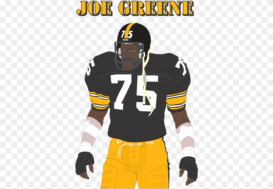 Joe Greene Pittsburgh Steelers Art, Sport, Playing American Football, Person, Helmet Png Image