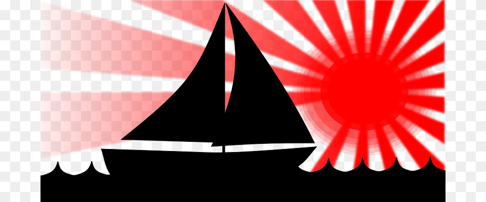 Joe M Sailboat Under Red Sun, Logo, Art, Boat, Transportation Free Png