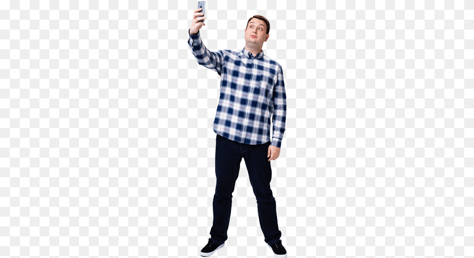 Joe Selfie Subscription Business Model, Standing, Clothing, Shirt, Person Free Png Download