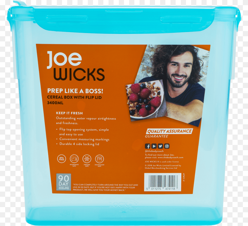 Joe Wicks Cereal Box, Adult, Person, Man, Male Free Transparent Png